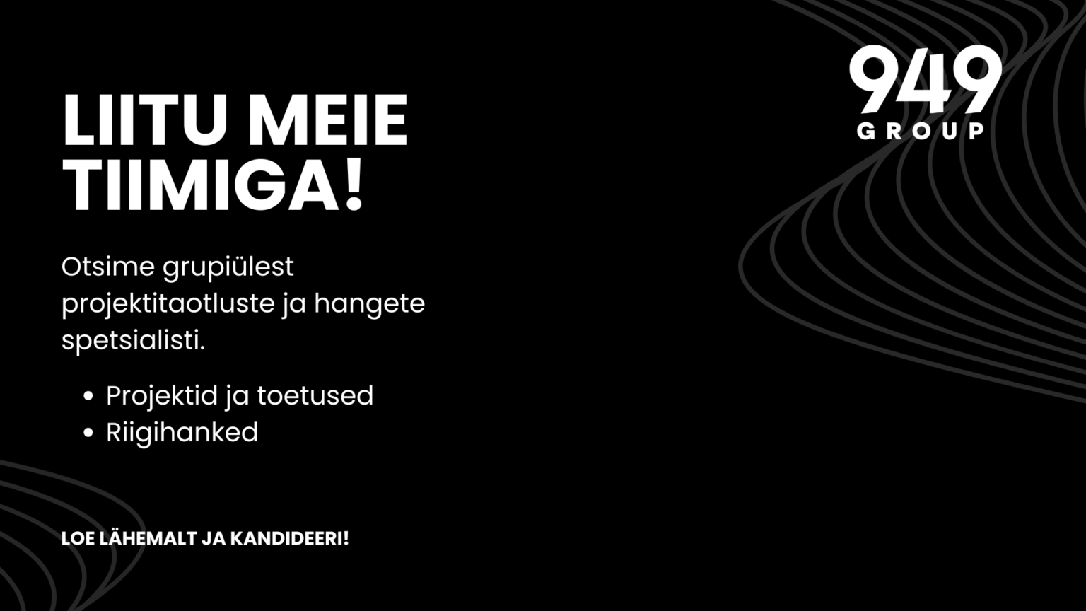 Liitu meie tiimiga!
